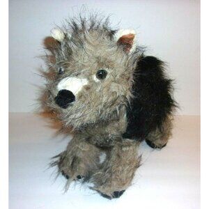 Melissa and Doug Plush Small Black and Gray Dog Wolf 13"